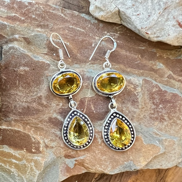Hand Crafted Jewelry - Citrine earrings